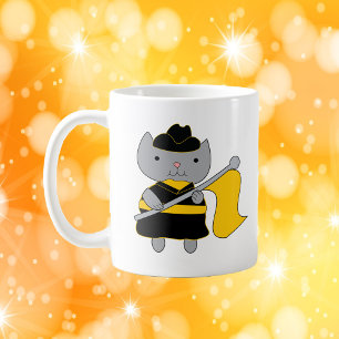 Mug Garde de couleur Chat Noir et Jaune Doré