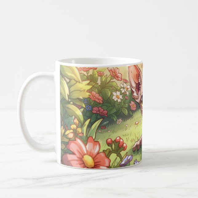 Mug “Garden Glow Sphynx" Cute Manga Sphynx (Gauche)