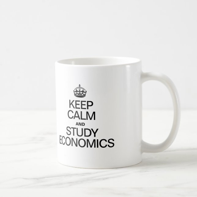 MUG GARDER LE CALME ET ÉTUDIER L'ÉCONOMIE (Droite)