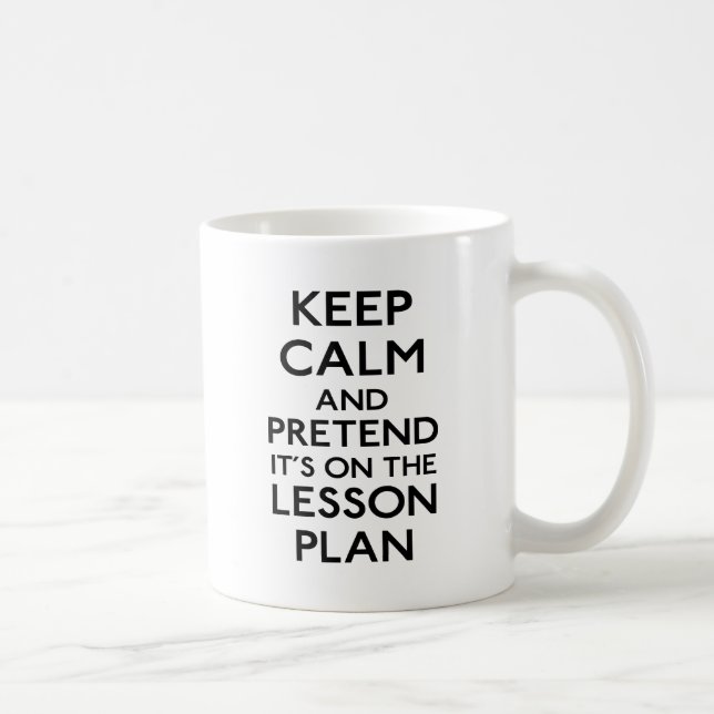 Mug Garder le calme plan de leçons (Droite)