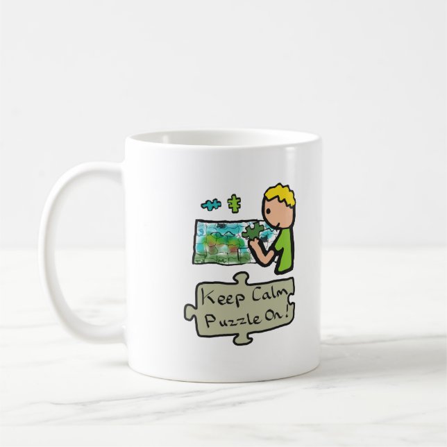 Mug Gardez la casse-tête calme (Gauche)