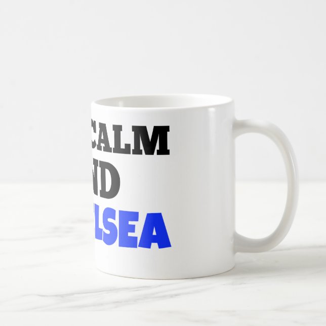 Mug Gardez le calme et aimez Chelsea ! (Droite)