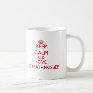 Mug Gardez le calme et aimez le frisbee final