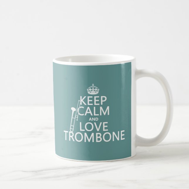 Mug Gardez le calme et aimez le trombone (toute (Droite)