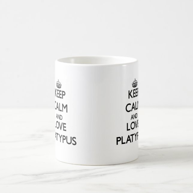 Mug Gardez le calme et aimez l'ornithorynque (Centre)