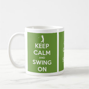 Mug Gardez le calme et balancez sur le vert