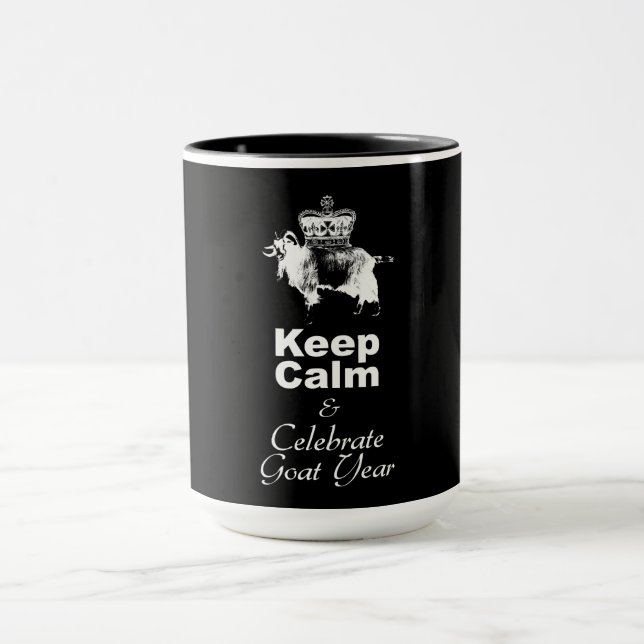Mug Gardez le calme et célébrez l'année de la chèvre T (Centre)