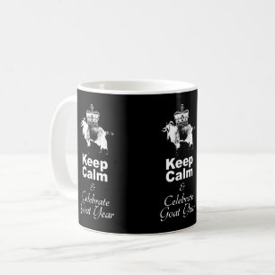 Mug Gardez le calme et célébrez l'année de la chèvre W