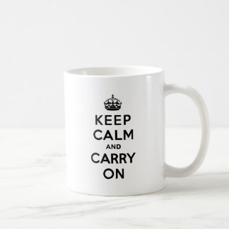 Mug Gardez le calme et continuez le texte noir