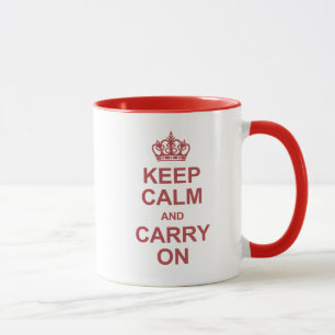 Mug Gardez le calme et continuez - les roses indien