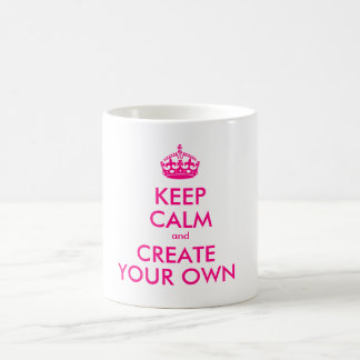 Mug Gardez le calme et créez vos propres - rose