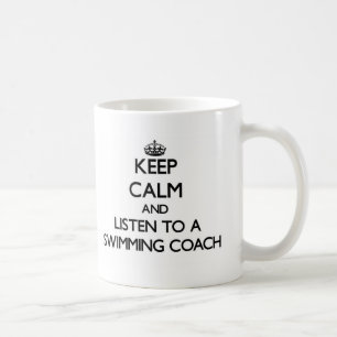 Mug Gardez le calme et écoutez un entraîneur de
