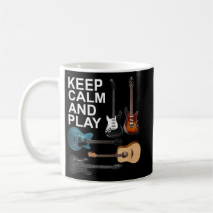 Mug Gardez Le Calme Et Jouez Acoustique Basse Guitares