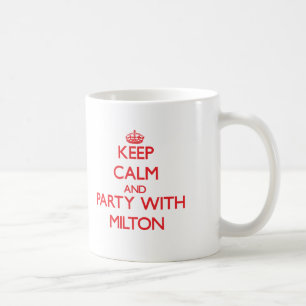 Mug Gardez le calme et la partie avec Milton