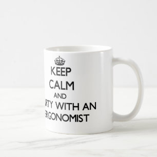 Mug Gardez le calme et la partie avec un ergonomiste