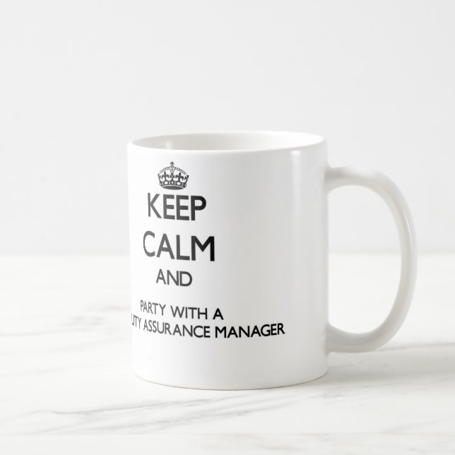 Mug Gardez le calme et la partie avec une garantie de (Droite)