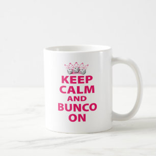 Mug Gardez le calme et le Bunco sur la conception