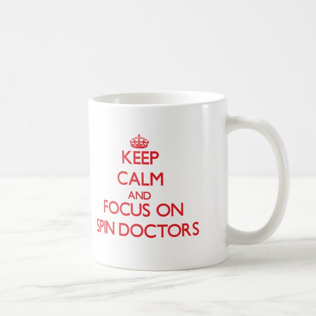 Mug Gardez le calme et le foyer sur des conseillers en (Droite)