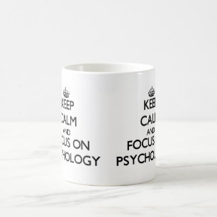 Mug Gardez le calme et le foyer sur la psychologie
