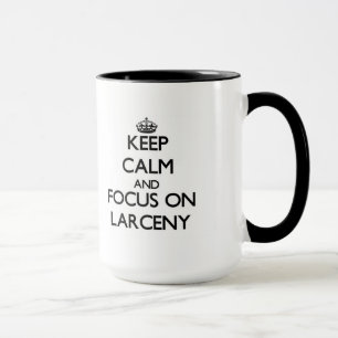 Mug Gardez le calme et le foyer sur le vol