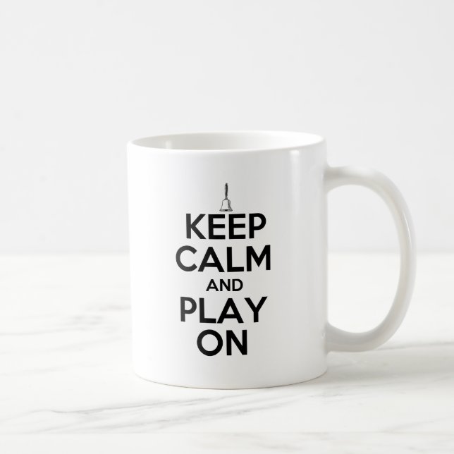 Mug Gardez le calme et le jeu sur des clochettes (Droite)