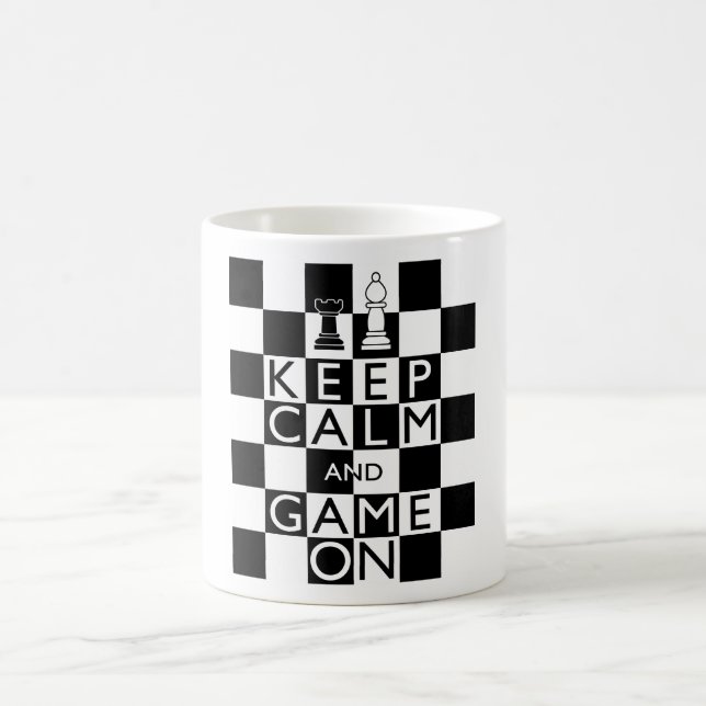 Mug GARDEZ LE CALME ET LE JEU SUR - Échecs (Centre)