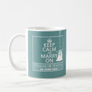 Mug Gardez le calme et mariez sur le mariage lesbien