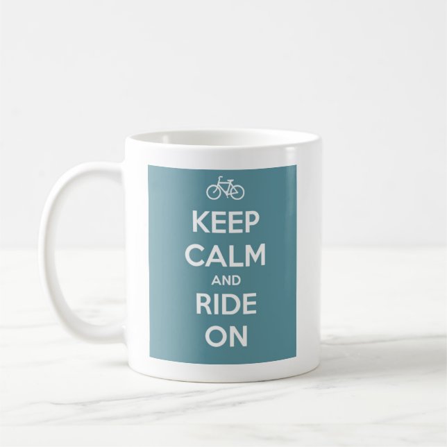 Mug Gardez le calme et montez sur le bleu (Gauche)