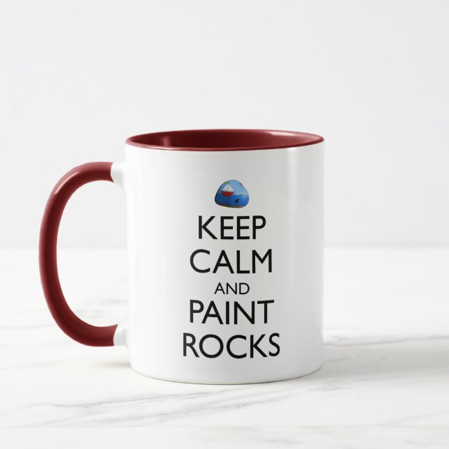 Mug Gardez Le Calme Et Peindre Les Roches Funny Peintu (Gauche)