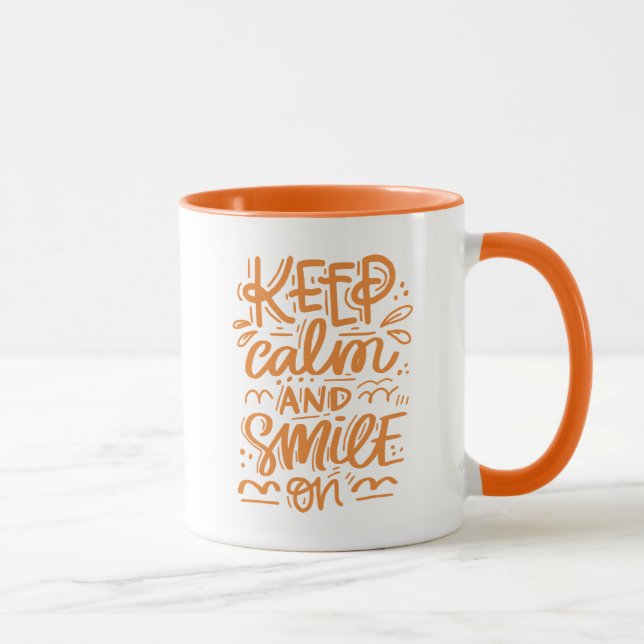 Mug Gardez le calme et souriez dessus (Droite)