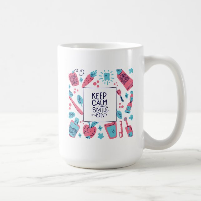 Mug Gardez le calme et souriez sur l'expression (Droite)