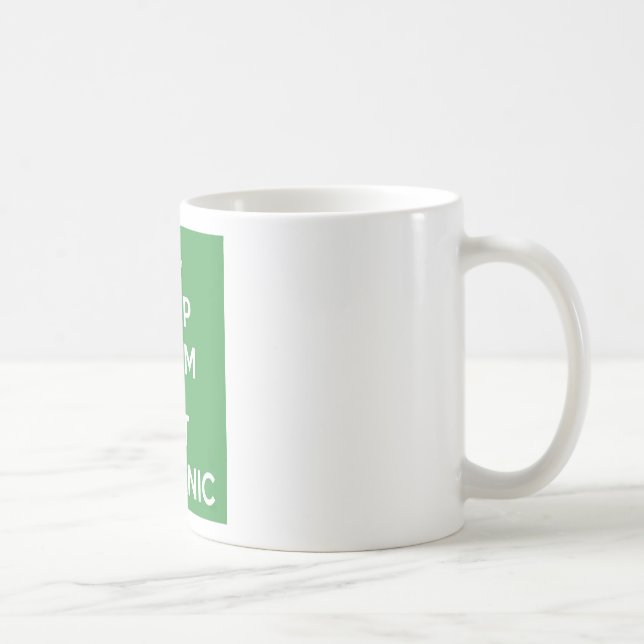 Mug Gardez le calme pour manger organique (Droite)