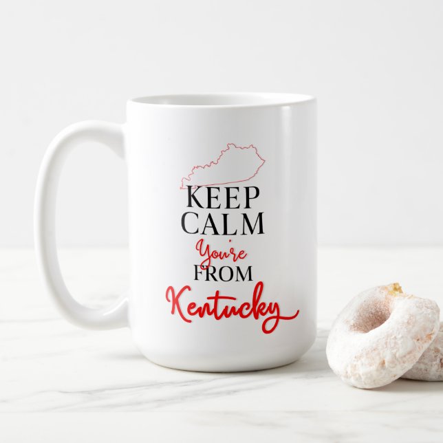 Mug Gardez le calme Vous êtes du Kentucky (Avec donut)