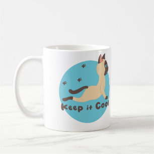 Mug Gardez-le cool Kawaii amusant chat pratique yoga p