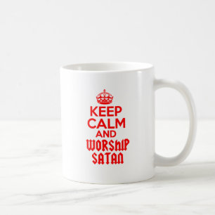 Mug Gardez le culte calme Satan