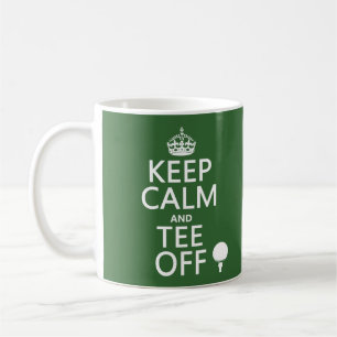 Mug Gardez les présents de golf de calme et de pièce