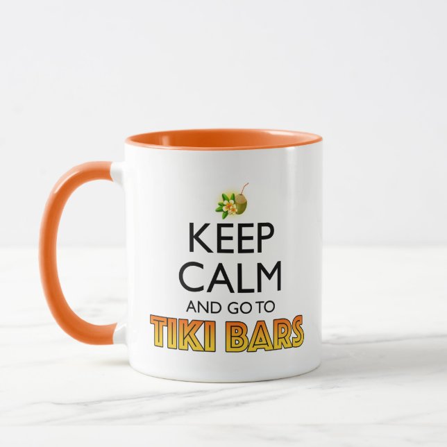Mug Gardez votre calme et allez aux bars Tiki (Gauche)