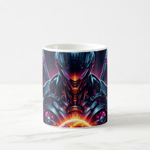 Mug Gardien Cosmique Cybernétique Abstrait Robot Futur