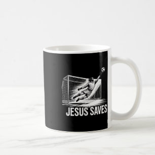 Mug Gardien de but de football Jésus sauve chrétien So