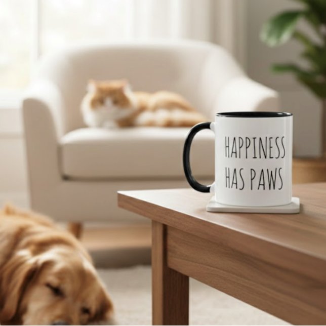 Mug Gardiens de Animaux de Compagnie Typographie Noire (Créateur téléchargé)