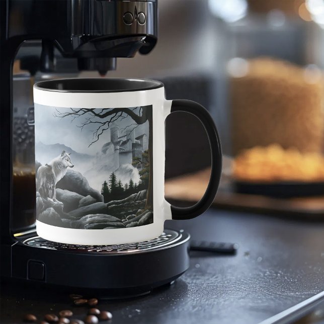 Mug Gardiens Loups Mystiques du Château Fantastique (Créateur téléchargé)