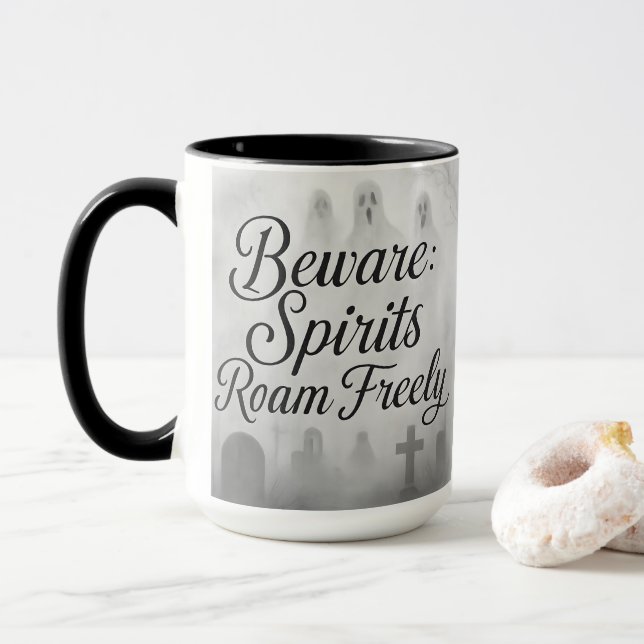 Mug Gare Spirits Roam Graveyard Fantôme Gratuitement É (Avec donut)