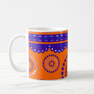 Mug Garland ARTdeco violet bleu + votre couleur de dos