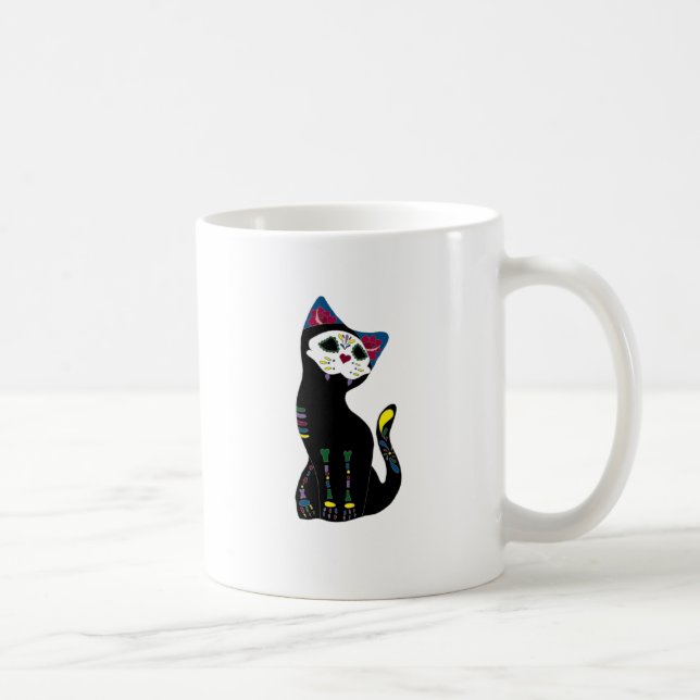 Mug "Gato Muerto" Dia De Los Muertos Cat (Droite)