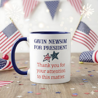 Mug Gavin Newsom pour le président | Merci pour votre