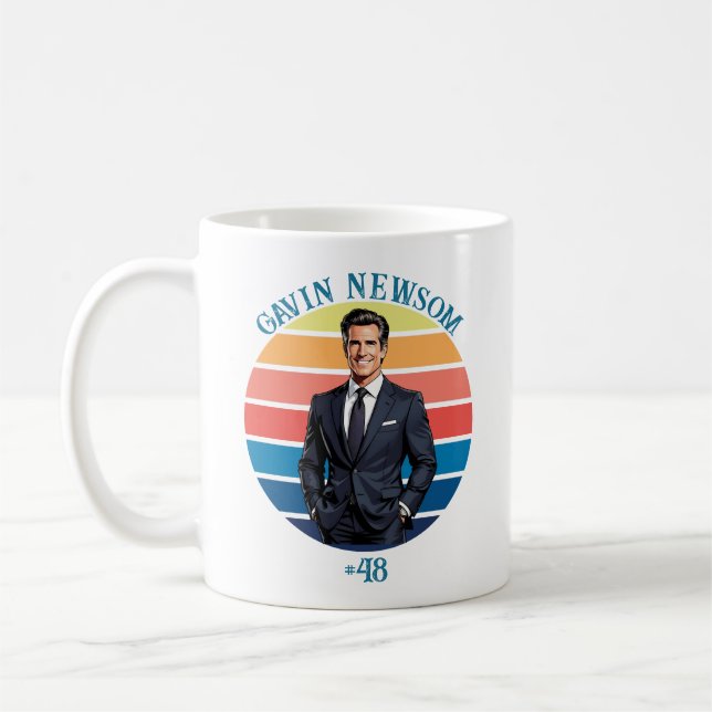 Mug Gavin Newsom | Vintage #48 (Gauche)