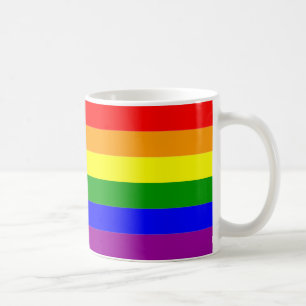 Mug Gay pride enrouler autour du drapeau arc-en-ciel