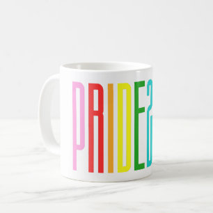 Mug GAY PRIDE LGBTQ 2019 Arc en ciel Texte coloré