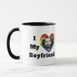 Mug Gay pride LGBTQ Photo personnalisée I Love My Boyf