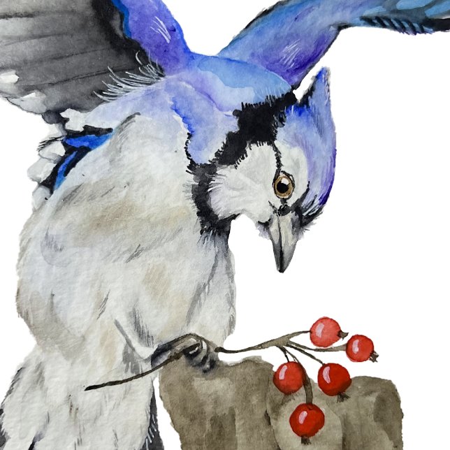 Mug Geai bleu oiseau de la forêt à l'aquarelle (Créateur téléchargé)